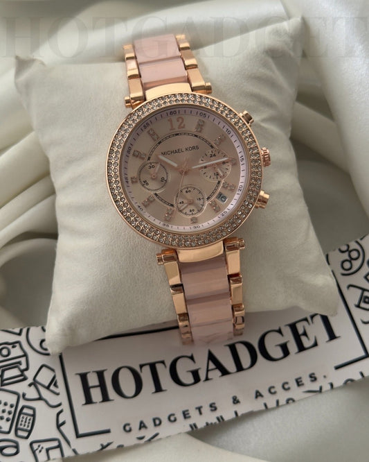 MK Parker 5896-Rose Gold ( Chronograph Watch) - Hotgadget