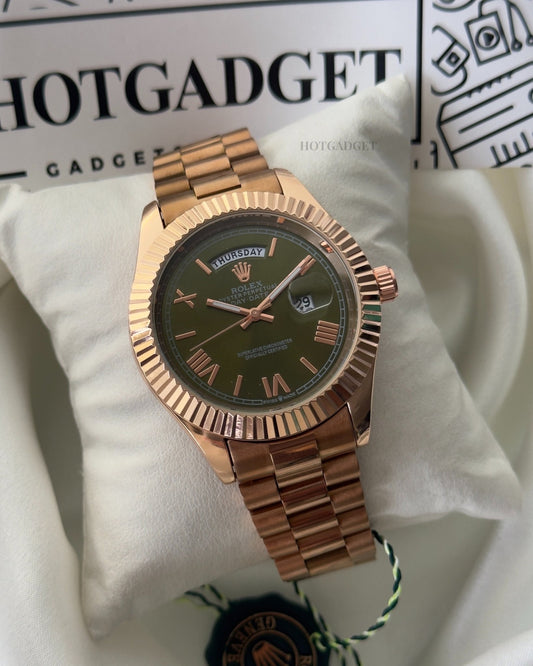 RLX Day-Date 40-Oyster Olive Green - Hotgadget