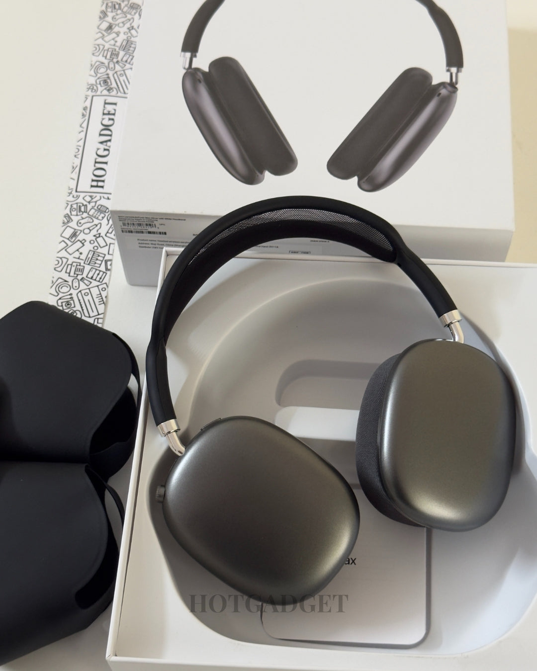 Hotgadget Hotpods Max Over-Ear Headphones Noise Control Black